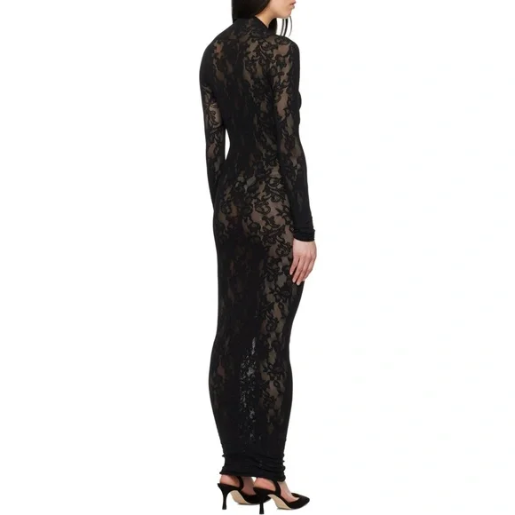 Skims Knit Lace Turtleneck Long Maxi Dress NWT - Picture 4 of 8